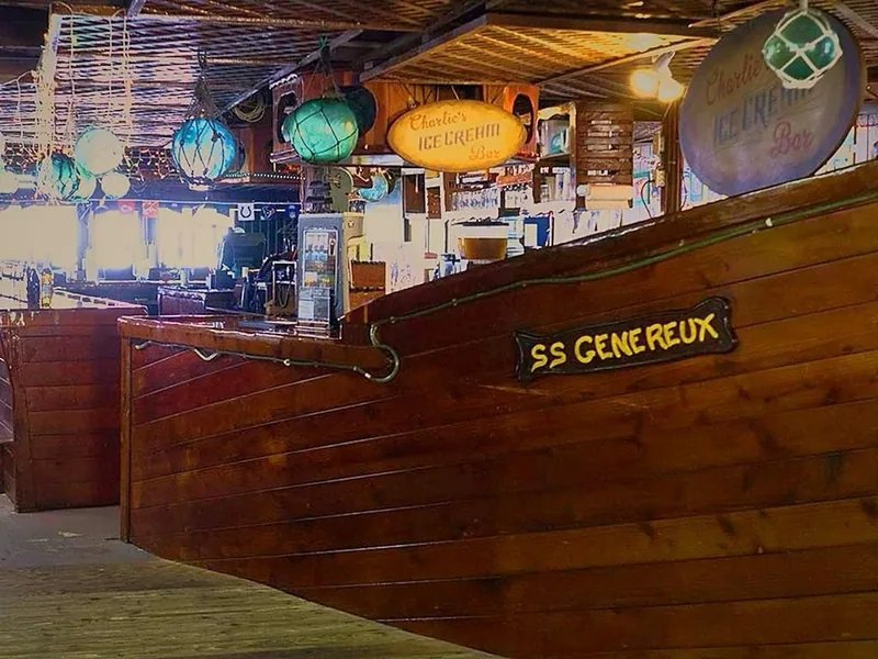 The SS Genereux, the ship-bow bar at Jeff's Pirates Cove